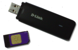 GSM modem and SIM card
